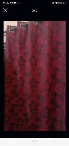 Curtains 2 pairs mehroon and black