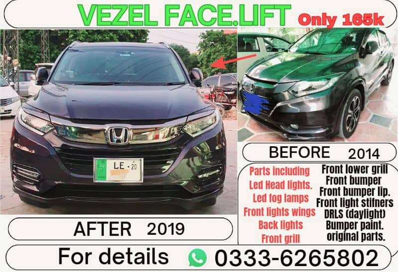 Honda vezel all parts and uplift available 0