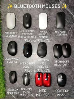 Bluetooth Wireless mouse Logitech Multidevice M720 Apple Magic 1 2 3