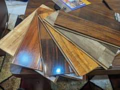 wooden flooring and vinyl flooring