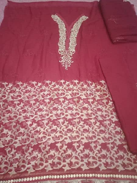 5 party wear unstitched dresses and 2 sareess 1