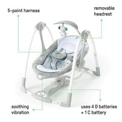Ingenuity ConvertMe Swing-2-Seat, Orson/Grey