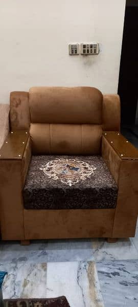 sofa set 5 seater high quality velvet fabric molty foam inside 2