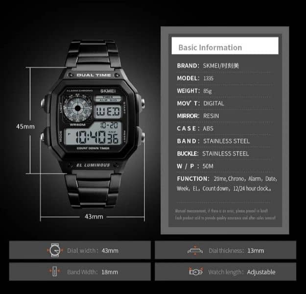 (12.12 Big Sale) SKMEI Sports Digital Waterproof Watch For Men 4