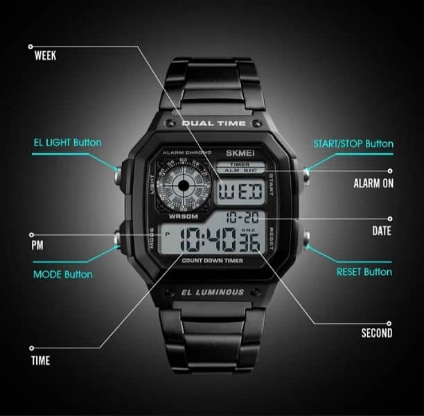 (12.12 Big Sale) SKMEI Sports Digital Waterproof Watch For Men 5