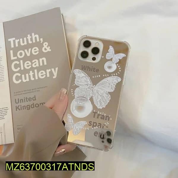 Iphone back case only-cute mirror butterfly design 1