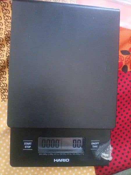 hario weight scale. coffee machine 1