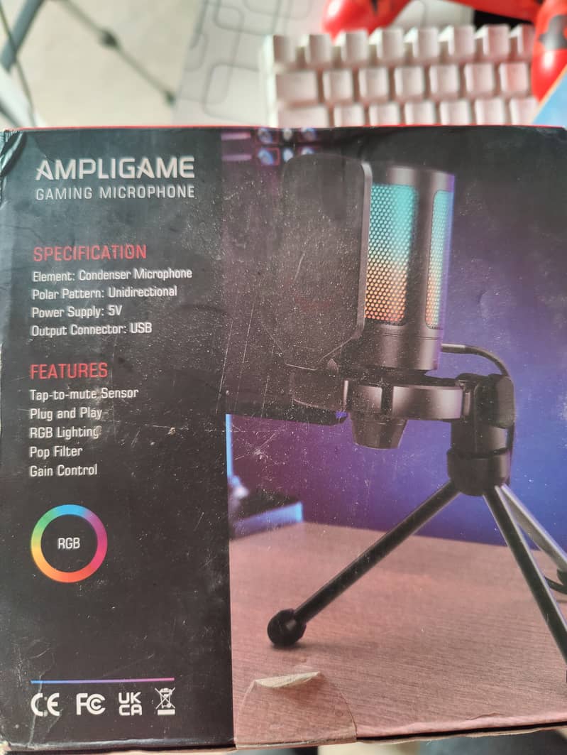Fifine A6V Ampligame - USB RGB Gaming & Streaming mic Microphone 10/10 4