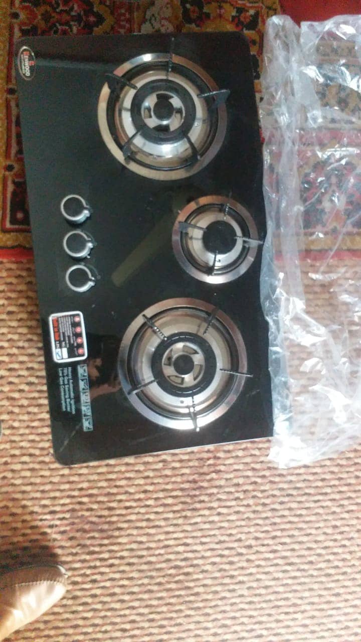 3 burner glass kenwood new design stove 2