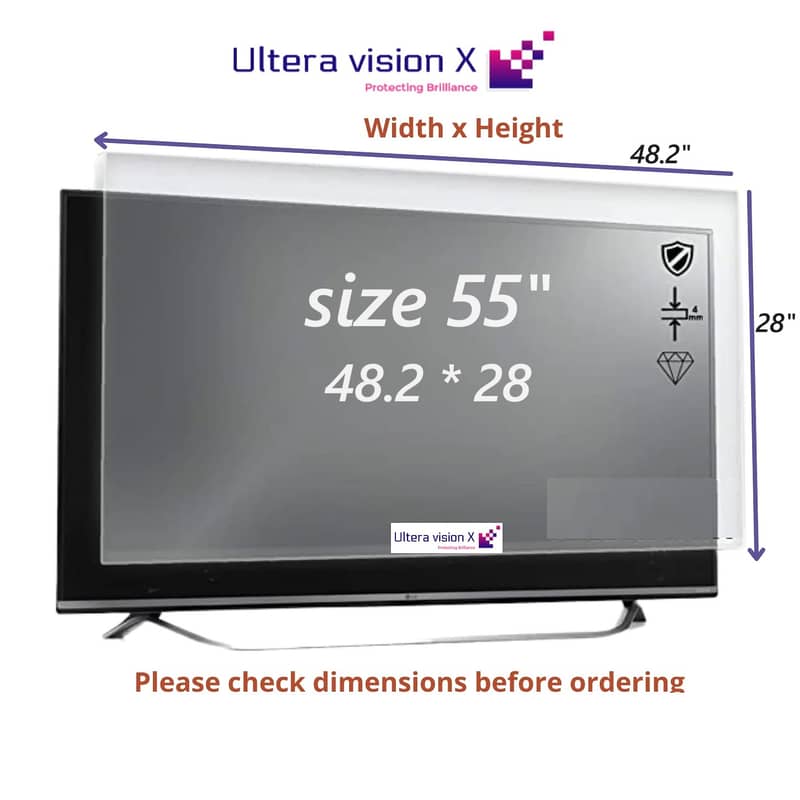 LED TV SCREEN PRETECTOR. 100% PROTECTION FROM BROKEN, SCRATCHES. 2