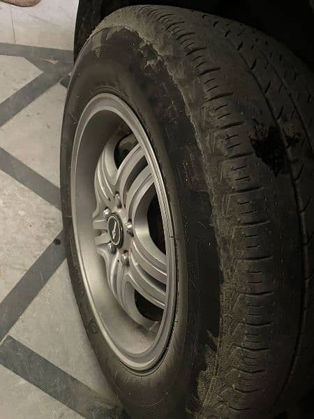 corlloa alloy  rims   tire ka sath hi for sale 03052133225 1
