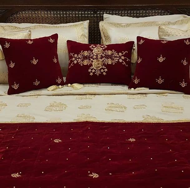Fancy Bridal Bedsheet set 12 Pcs (luxury) 3