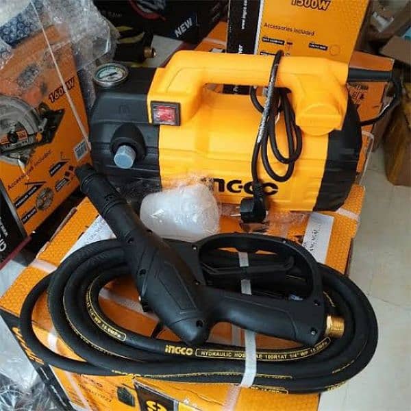 New) INGCO High Pressure Washer Cleaner - 100 Bar, Induction Motor 2