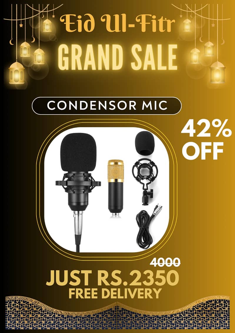 Grand Eid offer K8 wirless mic vlogging kit and mibike stand or light 4