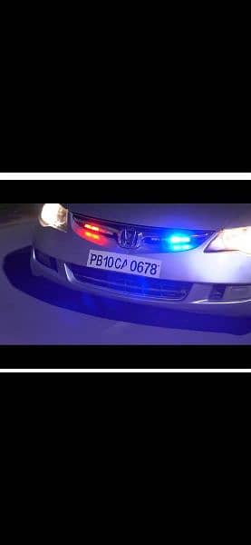 Car Dashboard Police Strip Light Red and Blue Flexible Emergency 2
