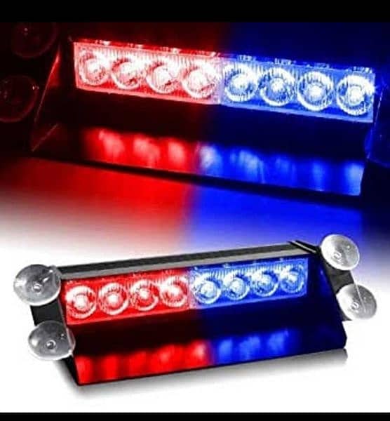 Car Dashboard Police Strip Light Red and Blue Flexible Emergency 3