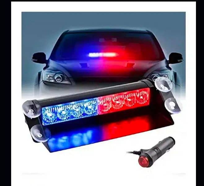 Car Dashboard Police Strip Light Red and Blue Flexible Emergency 6