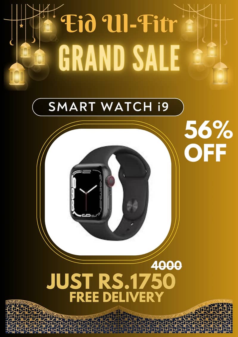 Eid sale offer HK9 Ultra Smart Watch Golden Edition With Additional 3