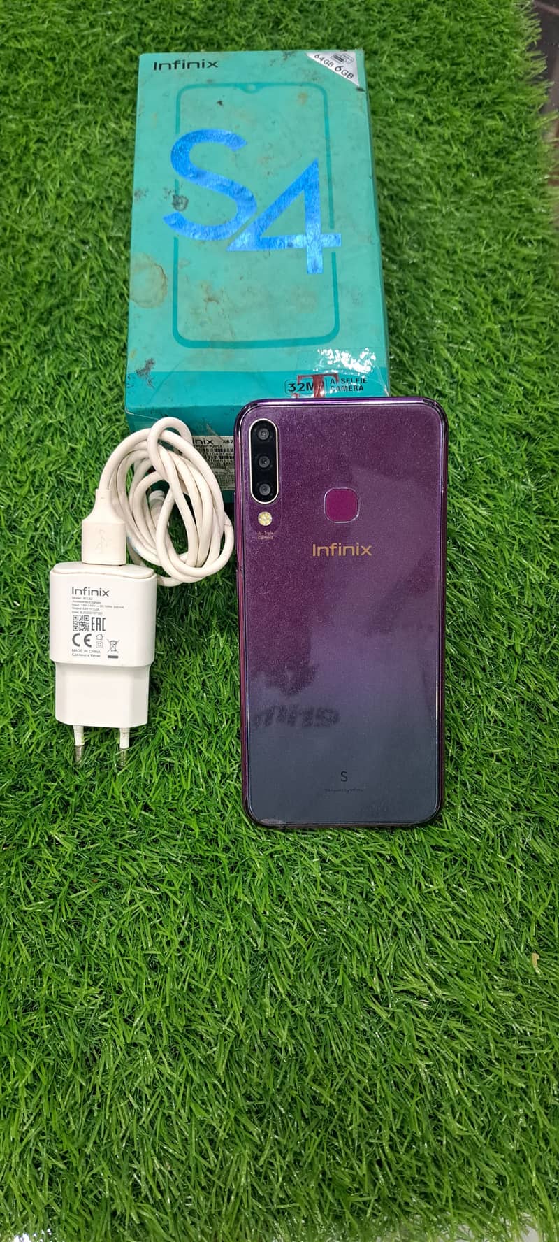 ‍Infinix S4 6/64 Complete box ,,Box Original charger Also Available 2