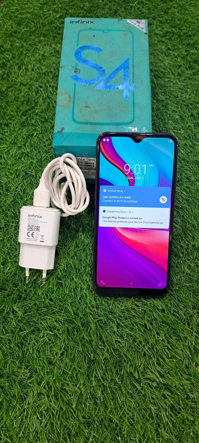 ‍Infinix S4 6/64 Complete box ,,Box Original charger Also Available 3