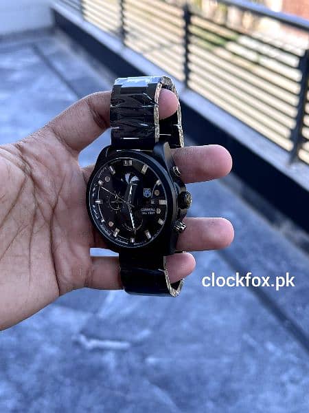 tag Heuer cr7 chronograph working with stop watch with all inner dials 0
