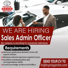 Sales Admin Officer 0
