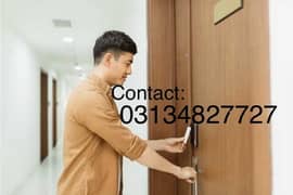 Hotel Card security Handle fingerprint security door lock system