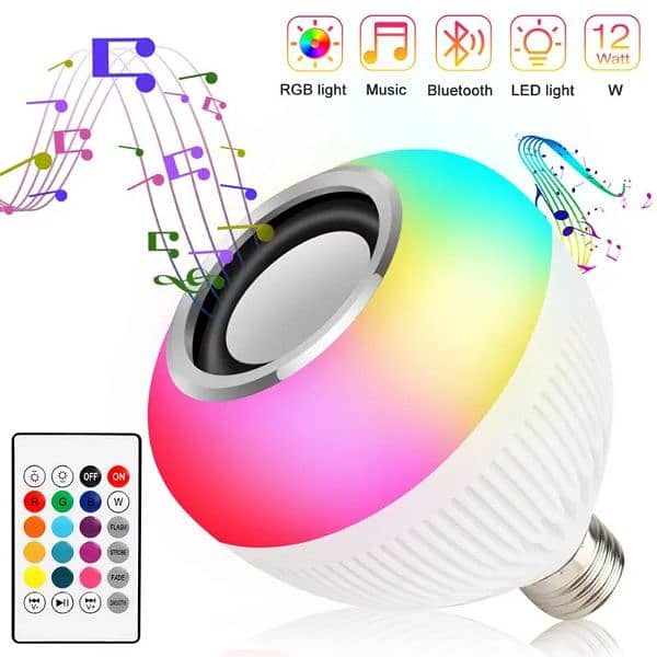 LED Bluetooth Lamp Smart Bulb E27 12W Bluetooth Speaker Music Bu 0