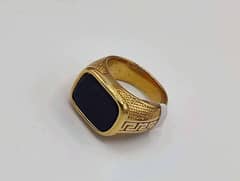 Graphic Gents Ring Real Stone