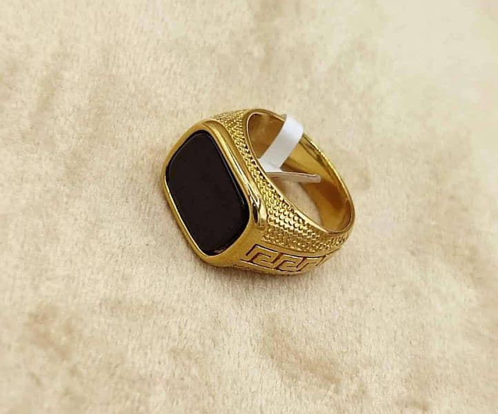 Graphic Gents Ring Real Stone 1