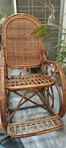 excellent condition cane swing chair rocking chair for sale 1