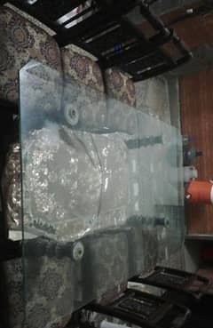 Glass dining table set urgently sale