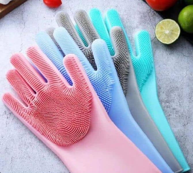 Silicone Washing Gloves 2