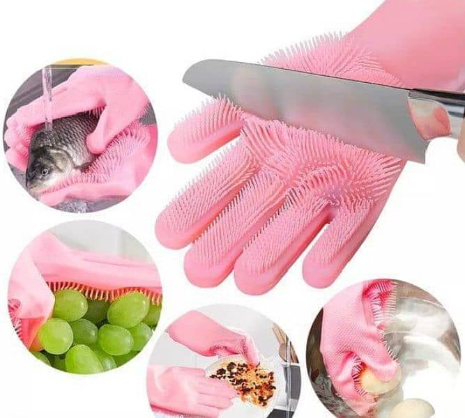 Silicone Washing Gloves 3