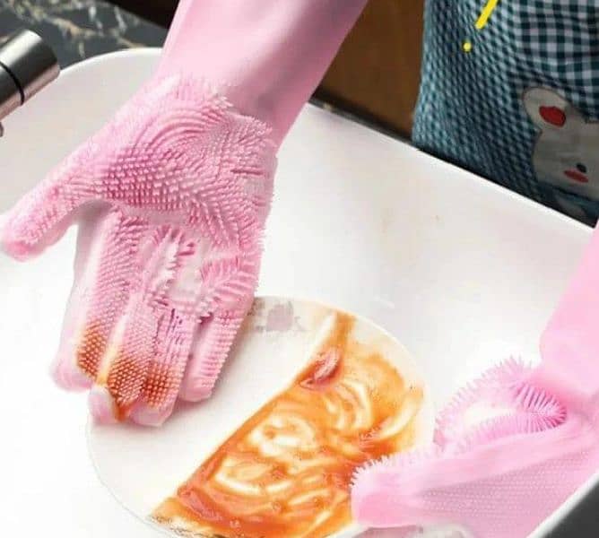 Silicone Washing Gloves 4
