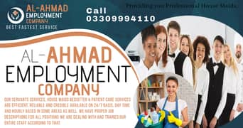 House maids , Maids , Baby Sitter , Chef , Cook , Patient Care ,Nurse