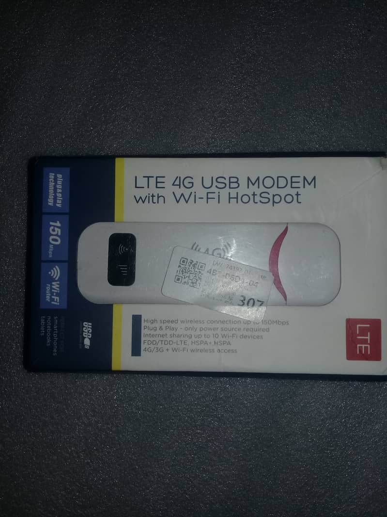 LTE 4G USB MODEM WITH Wi-Fi Hotspot 0