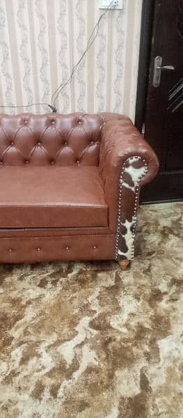 chasterfield sofa 3+3 & 1+2+3 / leather sofa /keekar wood/for sale 8
