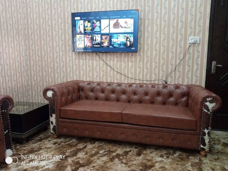 chasterfield sofa 3+3 & 1+2+3 / leather sofa /keekar wood/for sale 11
