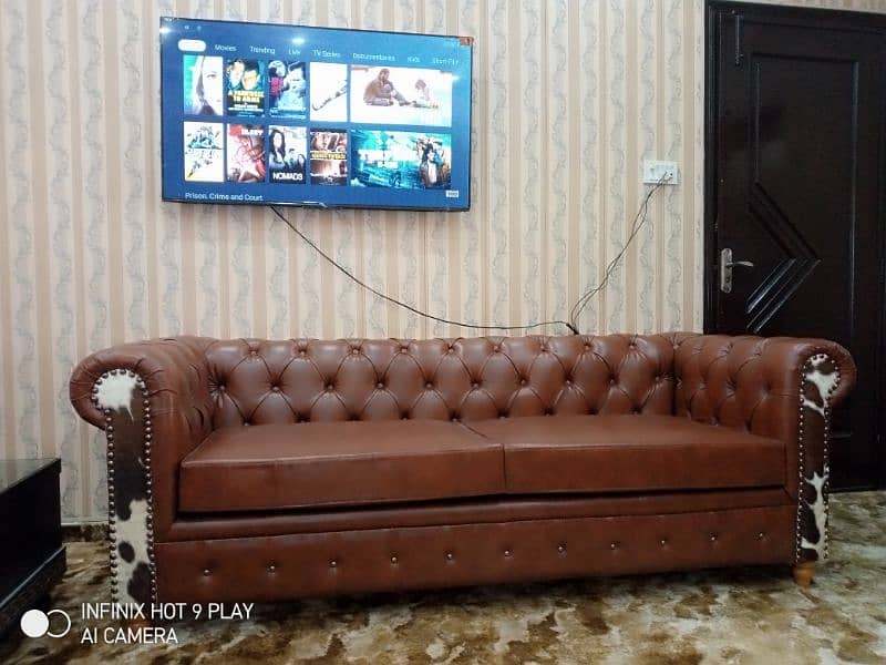 chasterfield sofa 3+3 & 1+2+3 / leather sofa /keekar wood/for sale 14