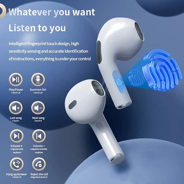 Pro 6 Wireless bud Bluetooth Airport Headfree Earbud Android & iphone 2