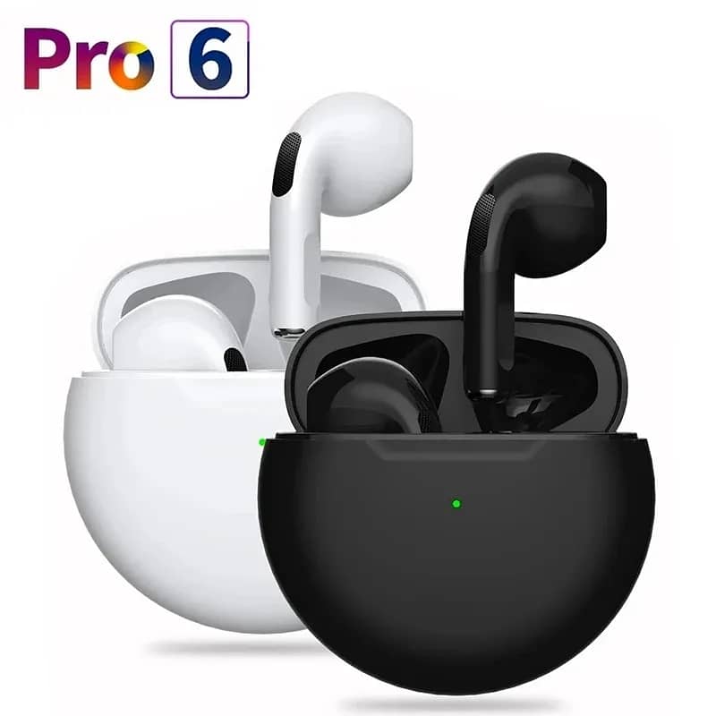 Pro 6 Wireless bud Bluetooth Airport Headfree Earbud Android & iphone 9