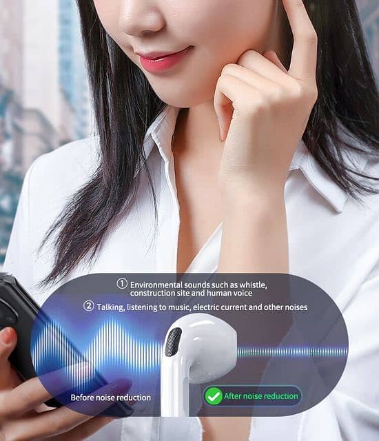 Pro 6 Wireless bud Bluetooth Airport Headfree Earbud Android & iphone 17