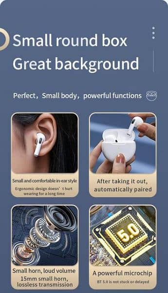 Pro 6 Wireless bud Bluetooth Airport Headfree Earbud Android & iphone 12