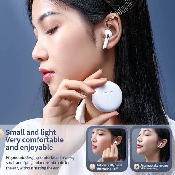 Pro 6 Wireless bud Bluetooth Airport Headfree Earbud Android & iphone 14