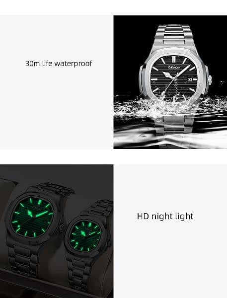 CHENXI 8222 Luxury Stainless Steel Waterproof Luminous Men Watches 2