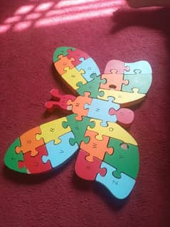 wooden buteerfly making toys alphabet and 1 23