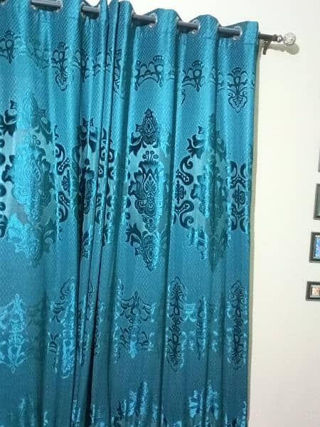 green lining curtain two pieces 2