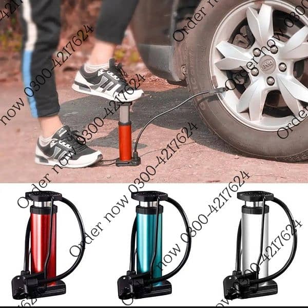 Portable Mini Foot Air Pump For Bicycle bike Car And Football Hand 2