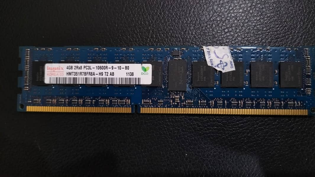 Hynix Memory 4GB 2Rx8 PC3L-10600R for  server 8 Modules(32 GB) 1